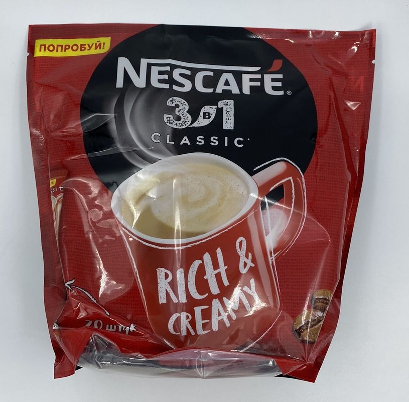 Нескафе 3 в 1 Классик Nescafe Classic (блок 20 пакетиков)